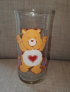 Care Bears Glass Tumbler with Tenderheart Bear.Pizza Hut, Vintage